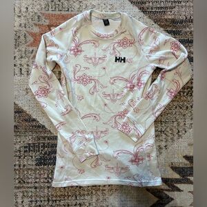 Helly Hanson Merino Wool Base Layer Floral Long Sleeve
